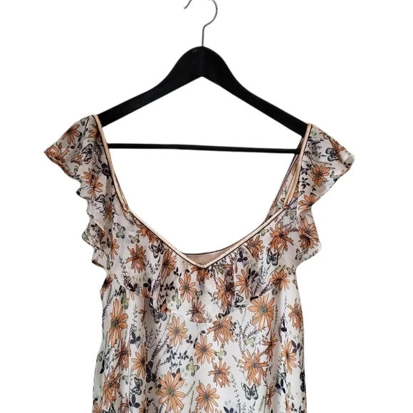 Max Studio Floral Ruffled Dress Size XS Maxi - Picture 4 of 12